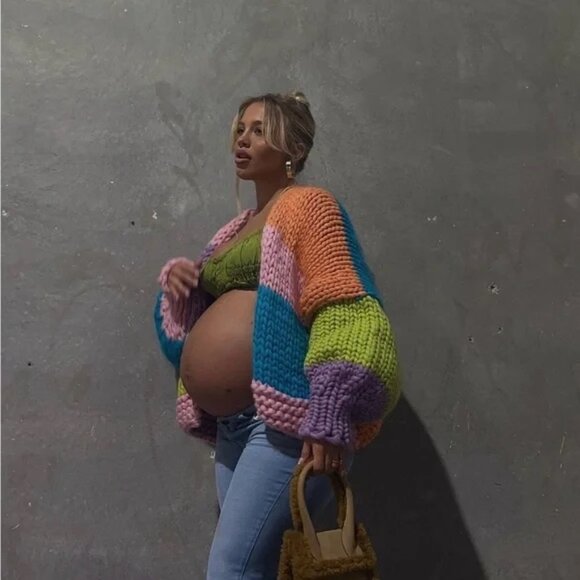 Hope Macaulay Daphne Colorblocked Wool Cardigan - Picture 3 of 4